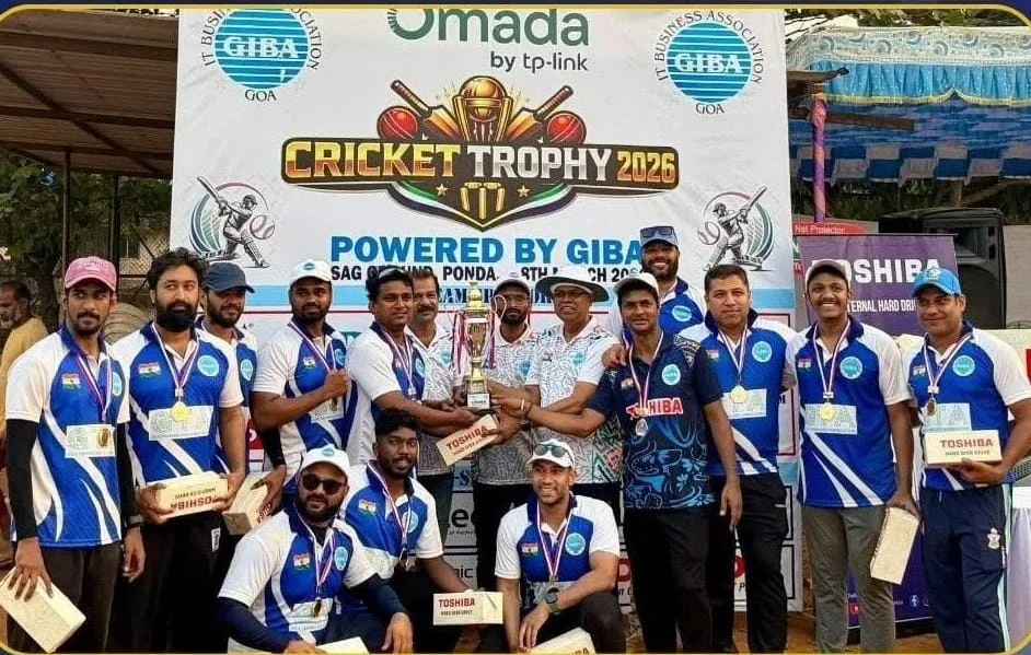 Tournament finalists with their trophy